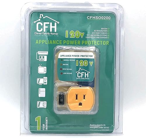 Miniatura 8 de Protector de sobretensiones de electrodoméstico resistente de 20 amperios y 2400 vatios, enchufe inteligente con cable de alimentación de ahorro de