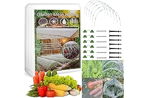 Wadeo Garden Netting Kit: Protect Your Crops with Rust-Free Fiberglass Hoops