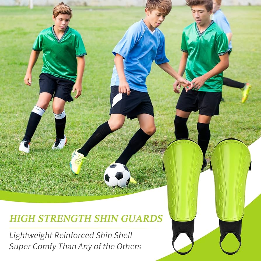 Football Shin Pads | Impact Protection Kids Shin Pads | Non Slip Double Adjustable Straps Soccer Shin Guards Boys Girls | Glitter Rainbow Shin Guards