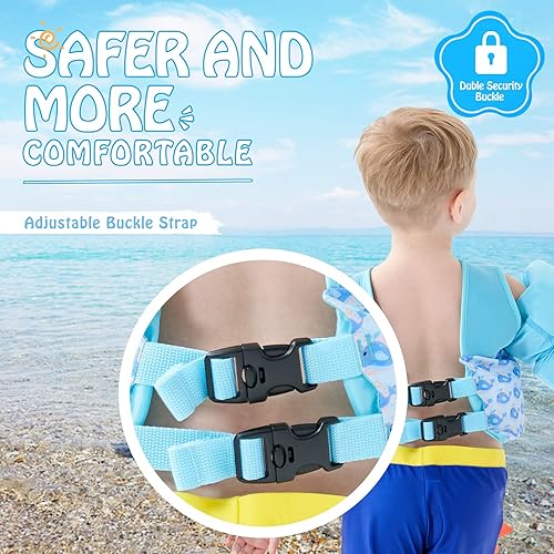 Miniatura 3 de COVACURE Chaleco de natación para niños pequeños, flotador de natación para niñas y niños de 22 a 66 libras, flotadores para niños pequeños para