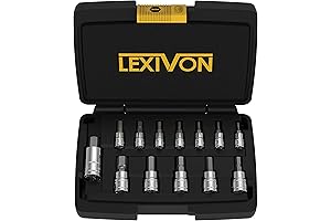 LEXIVON HEX Bit Socket Set | Premium S2 Alloy Steel | Metric...
