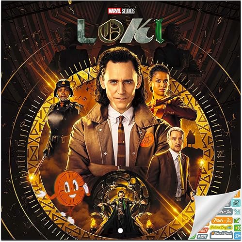 Calendario Loki 2023 -- Calendario de pared de lujo de los Vengadores 2023 con más de 100 calcomanías de calendario Marvel Comics