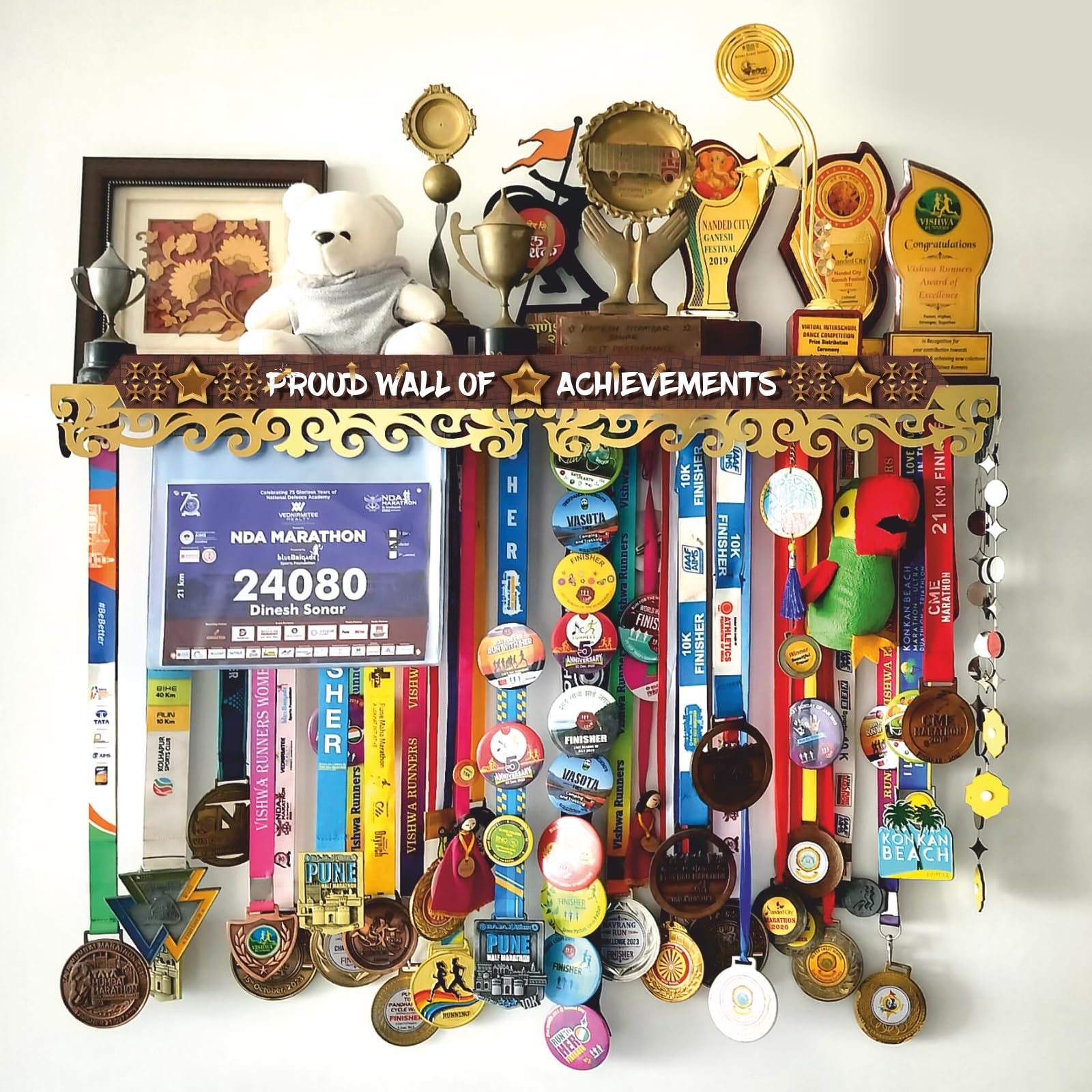 Medal SPACE - LARGE (PWA) Proud Wall of Achievememts Hanger Hold upto 80-100 Meadals, 7-10 Trophys & BiB Protectd Pouches (B0CZKKTQTG) Amazon Price History, Amazon Price Tracker