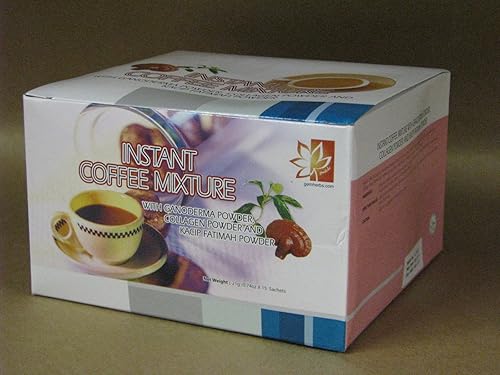 Café saludable para la piel y las uñas con ganoderma, colágeno y Kacip Fahtima - 1 caja (15 bolsitas))