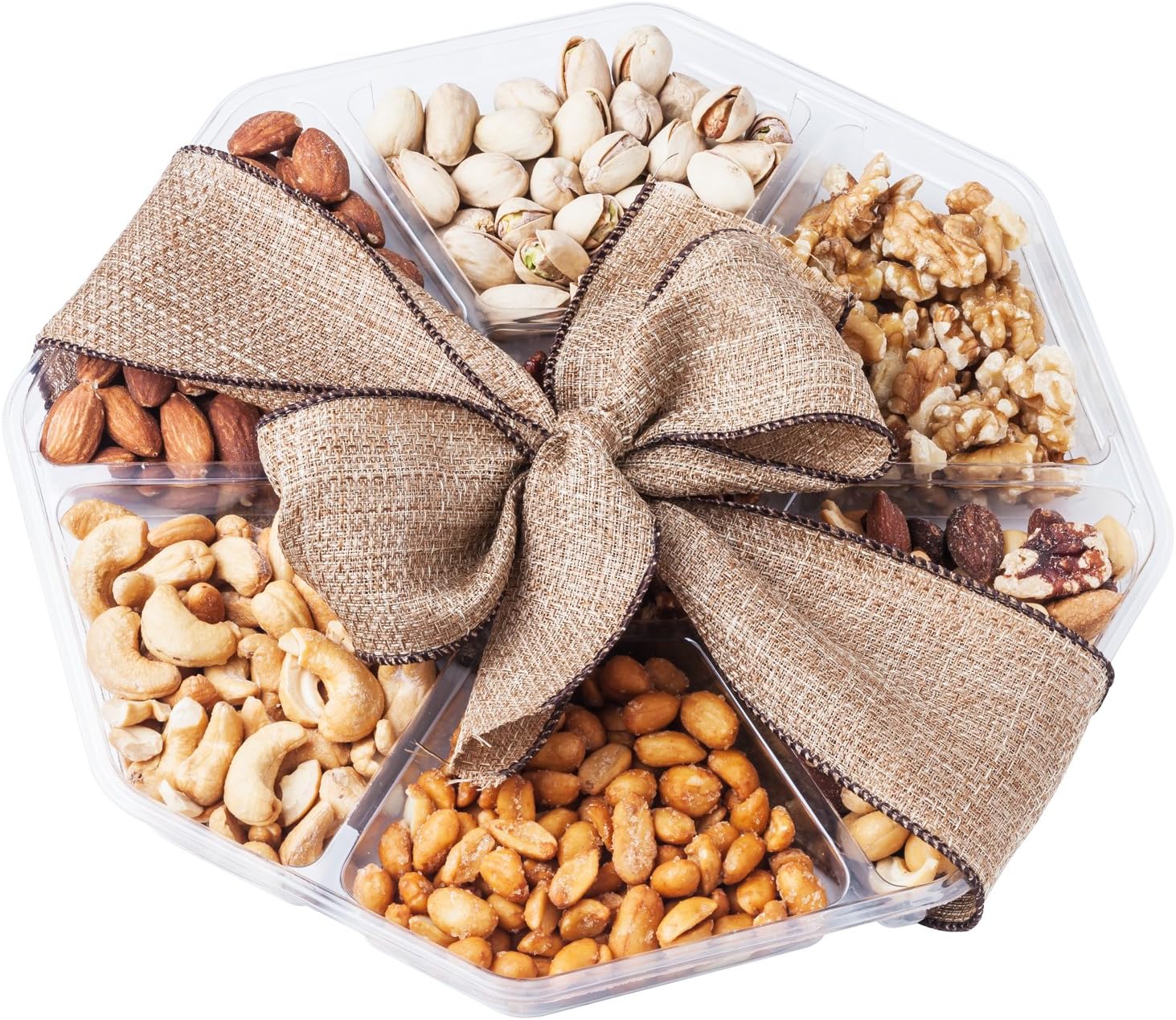 Nutty New Yorker Gourmet Food Nuts Gift Basket, 7 Different Nuts - 19.6 Ounces - Kosher Certified
