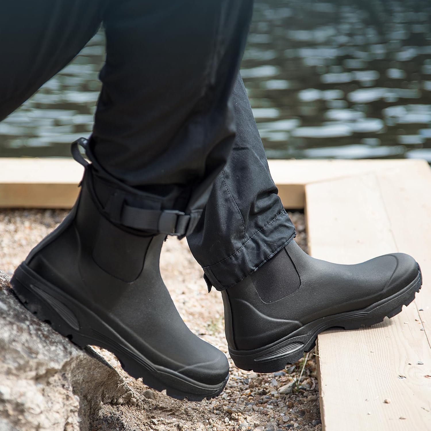 Men's Danish Pull-on Rubber Rain Boots | Waterproof Rubber, Neoprene Insulated with Ergonomic Insoles - Image 3
