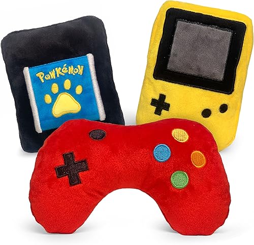 TONBO Juguetes de peluche lindos y divertidos para perros (combo gamer)