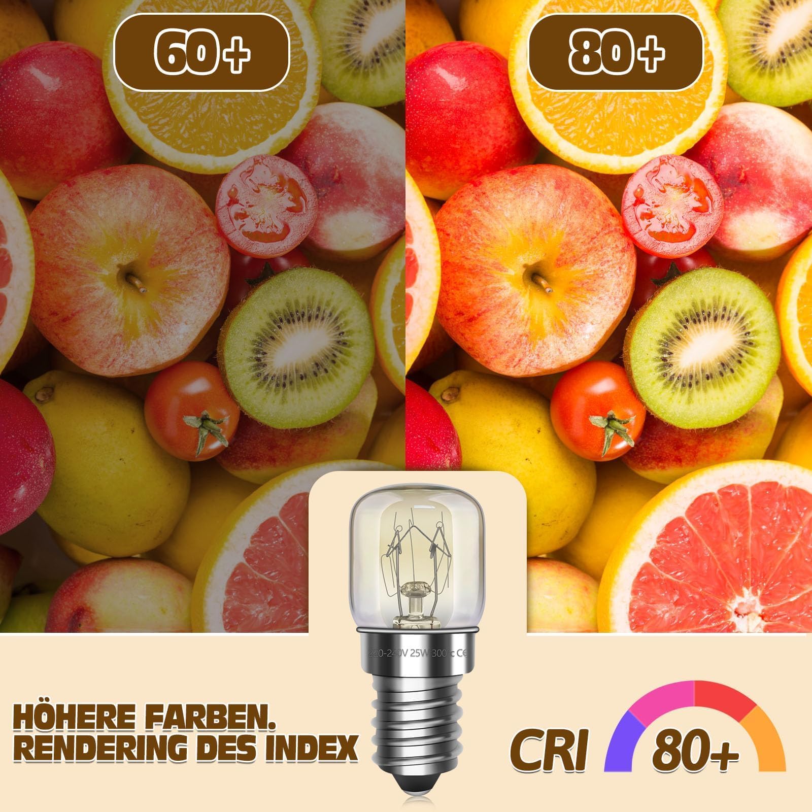 3 Unité E14 Ampoule Four, T22 25W Lampe De Four Résistante | WhichOne