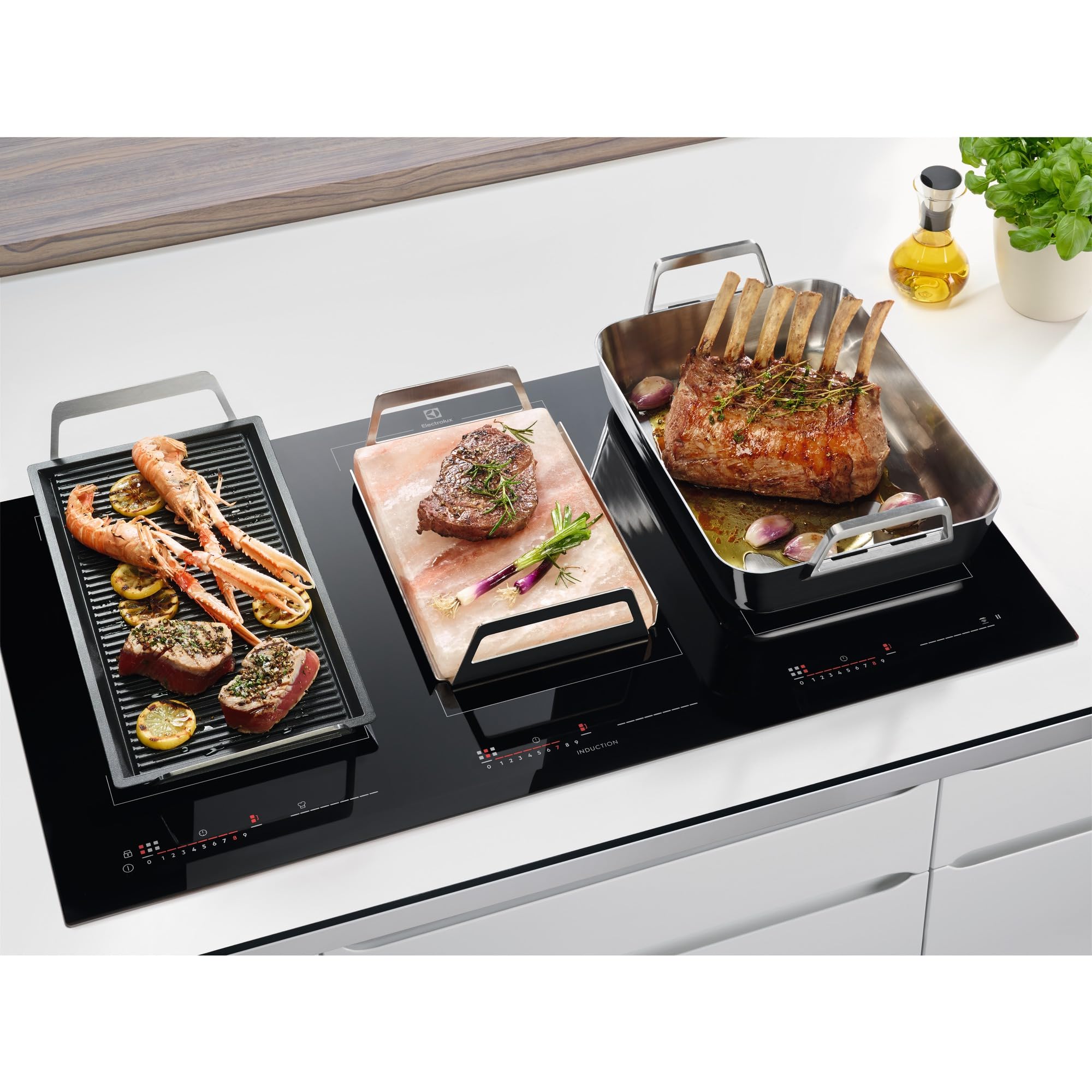 Electrolux E2SLT Pietra di Sale, Piastra in pietra da cottura in Sale rosa dell'Himalaya, Piastra da Cottura, 20x30x4 cm, 3 kg, Utilizzabile alla Griglia, al Forno, a Induzione o Come Piatto Freddo
