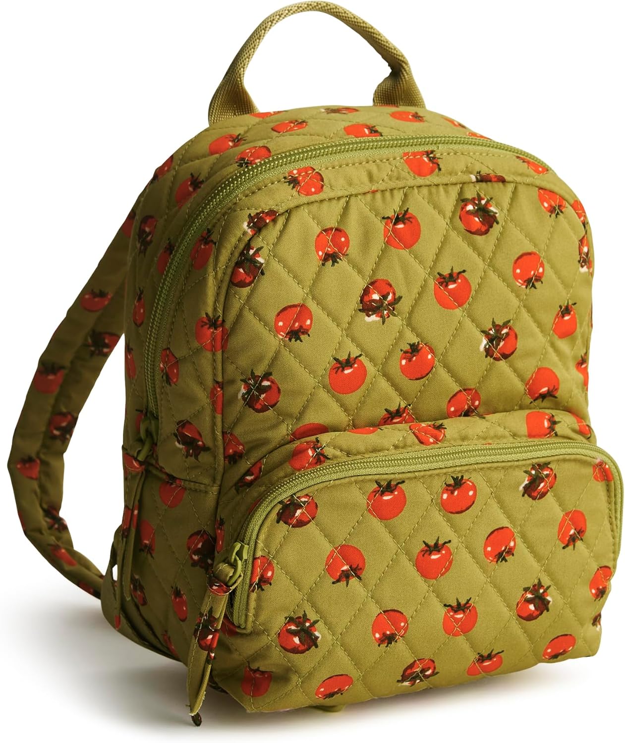 Vera Bradley Women's Premium Cotton Mini Banbury Backpack, Tiny Tomatoes Palm, One Size - Image 2