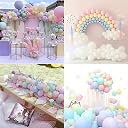 Flyloons Pastel balloons Pack of 50 with Colors Pink, Purple, Blue, Green, Yellow, Orange gallery image