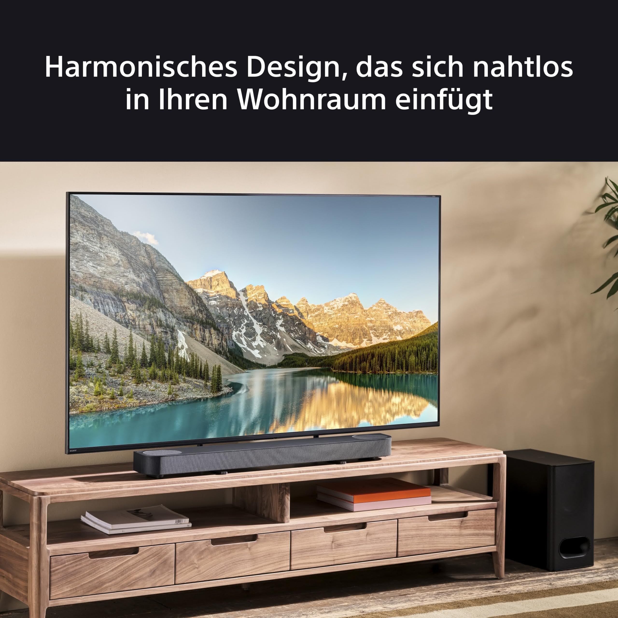 Sony BRAVIA Theatre Bar 6 mit Subwoofer (3.1.2-Kanal-Surround Sound, Up-Firing-Lautsprecher, Dolby Atmos, DTS:X, AI Voice Zoom 3 über BRAVIA TV, DSEE für Musik) Schwarz