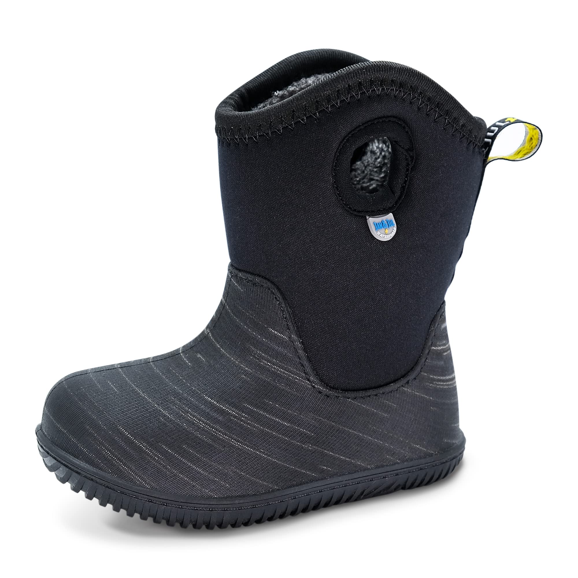 JAN & JUL Kids Winter Boots Waterproof and Sherpa Lined (Black Birch, Size 8 Toddler)