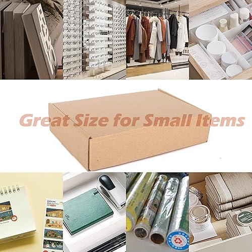 Miniatura 5 de Paquete de 20 cajas de envío de 6 x 4 x 2 pulgadas, cajas pequeñas para mudanzas, caja de cartón corrugado marrón resistente para embalaje, correo,