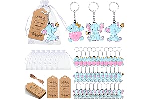 120-Piece Elephant Gender Reveal Decorations Set