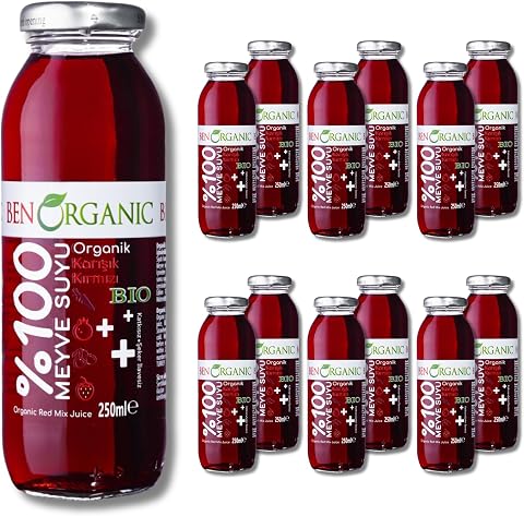 BenOrganic Kırmızı Meyveler Karışık 250 ml Cam Şişe