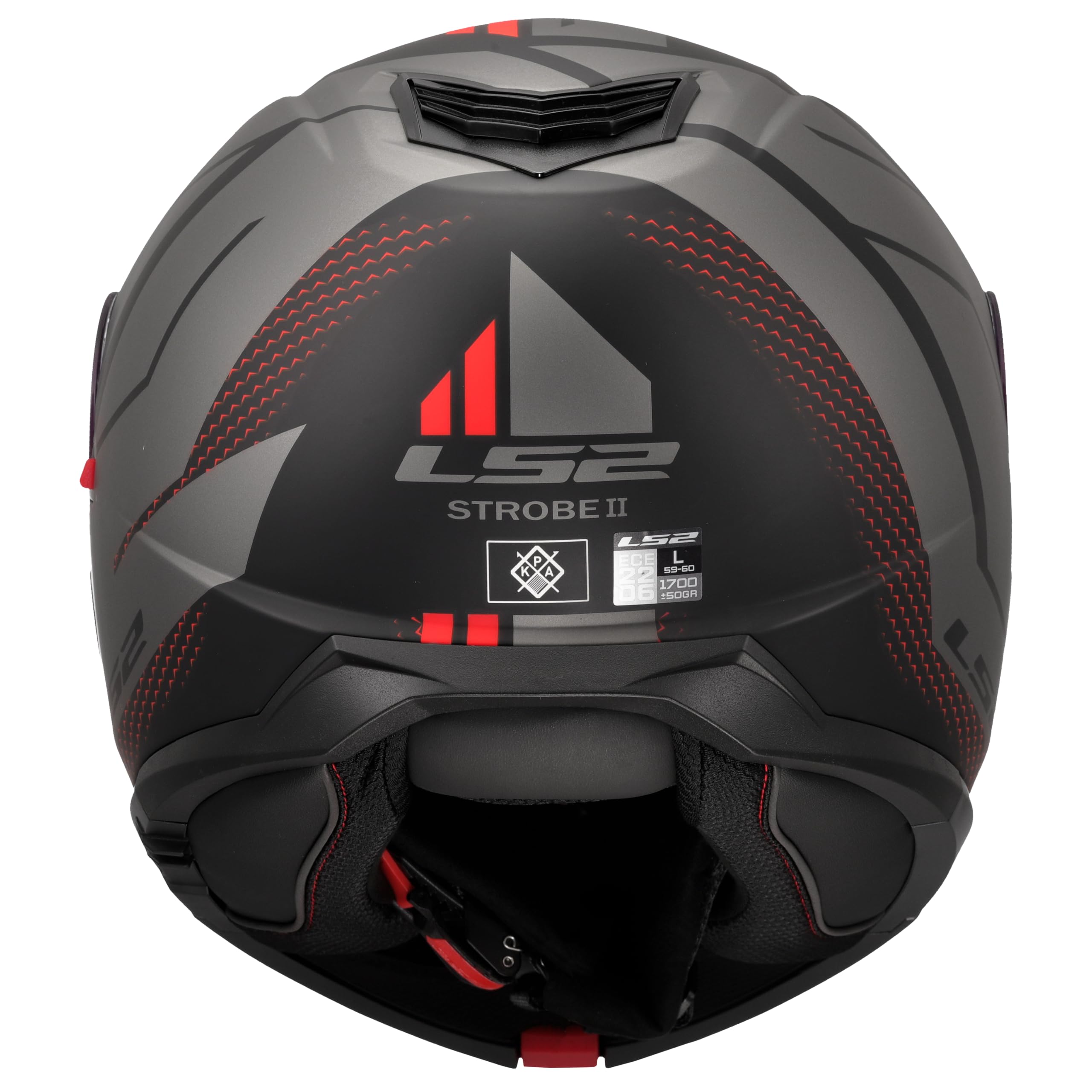 LS2, Casco Moto Modular Strobe II Code Matt Black Grey, XS