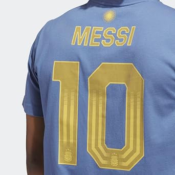 adidas Argentina Home Messi #10 Men's Graphic Tee 26 - Blue