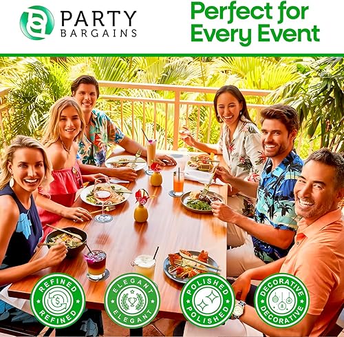 Miniatura 5 de Party Bargains Cubiertos desechables de plástico tenedor de cena, paquete de 32, dorado, novedoso diseño moderno, cubiertos de cocina, excelente uso