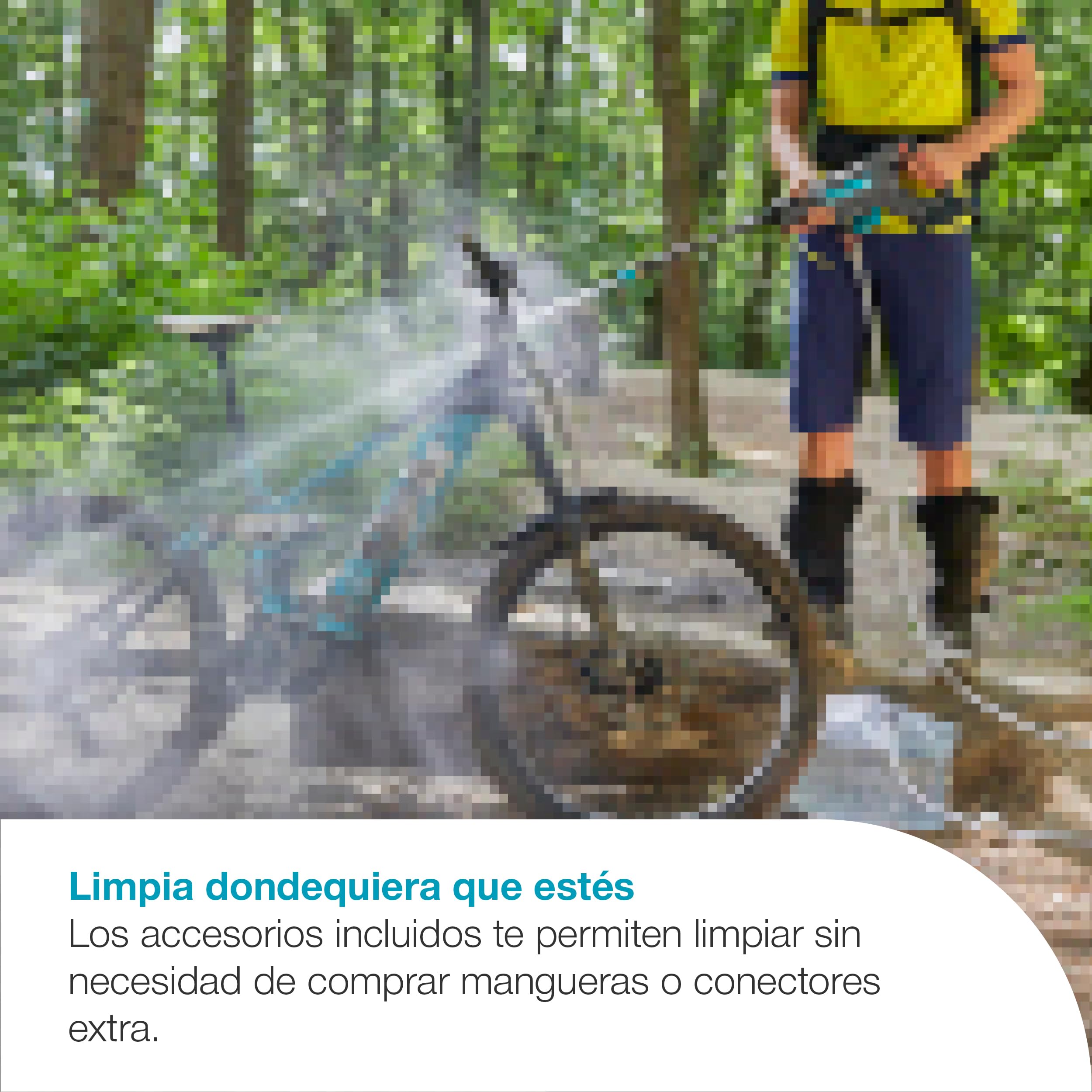 Gardena Hidrolimpiadora a presión media AquaClean 24/18V P4A Premium Set: Accesorios adicionales, Presión de agua ajustable, Accesorios de tobera, 3 modos de limpieza, Sin cable (14800-31)