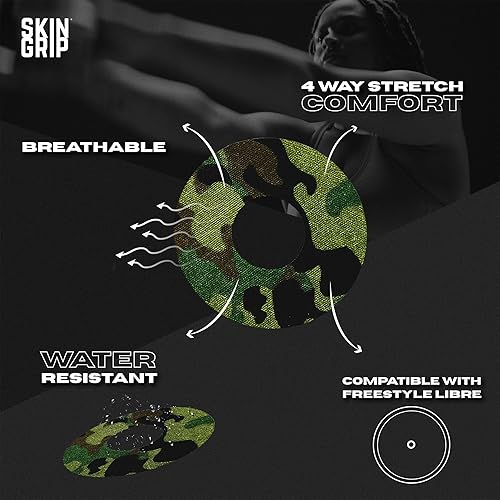 Vista 39 de Skin Grip Freestyle Libre 2 & Lingo Sensors Cover - Compatible con juegos de infusión, cinta adhesiva impermeable, cubiertas con corte