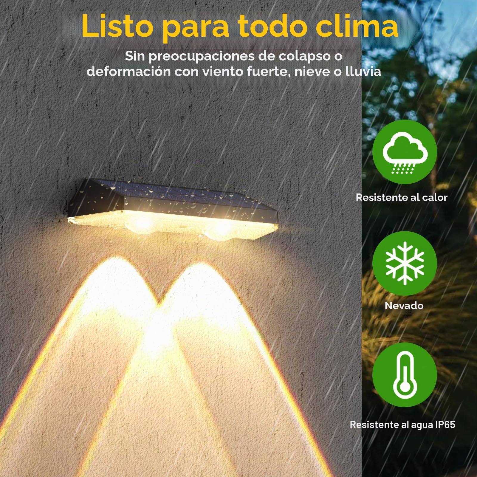 Auting Lámparas Solares Pared Exterior 8 unidades IP65 3 Modos