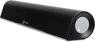 GOgroove Wired Computer Sound Bar 18 Inch - 3.5mm Aux/USB Gaming Speaker with Dual 50mm Drivers - Desktop Sound Bar Speaker with Aux Input - Bluetooth Connectivity with 6 Hour Playtime Wireless