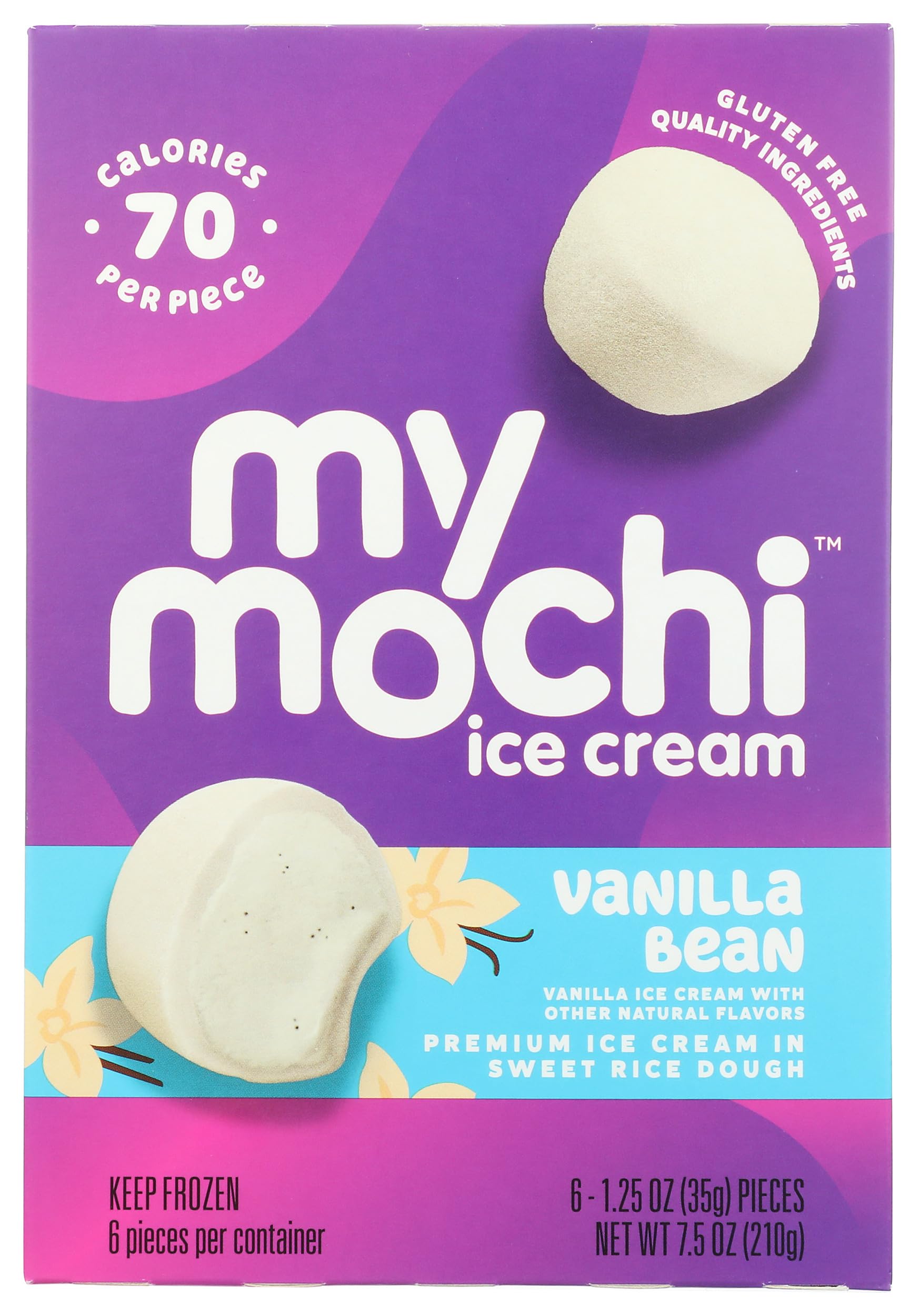 My/Mochi Ice Cream, Vanilla Bean, 6 count (Frozen)