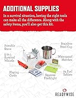 Vista 3 de ReadyWise Equipo de supervivencia de emergencia: mochila militar táctica, elementos esenciales de campamento bolsa de evacuación y kit