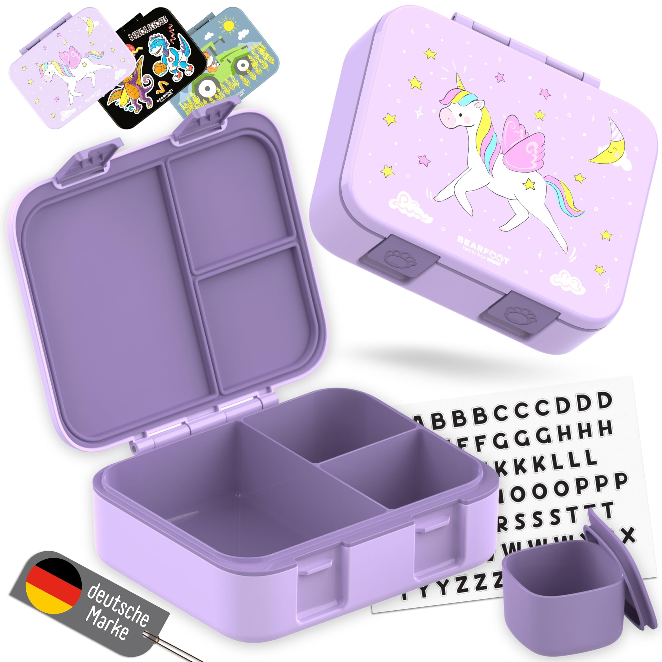 Boîte Bento Licorne Pour Enfants - Anti-Fuite, Sans BPA, Avec Autocollants Personnalisables - École Et Maternelle - 7