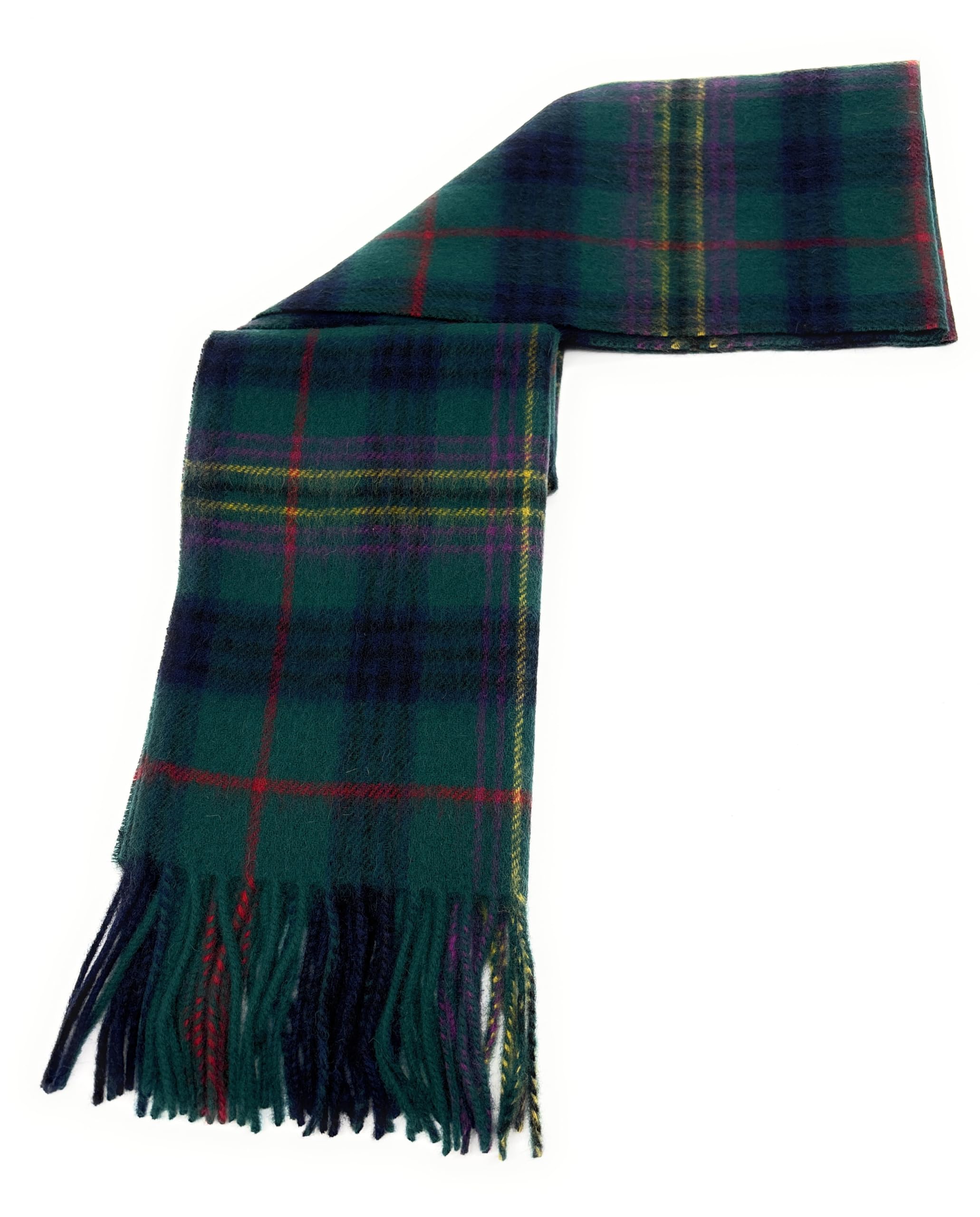 Scottish Essence Unisex Kennedy Traditional Scottish Pure Lambswool Tartan Clan Scarf, Winter Accessory (Kennedy)