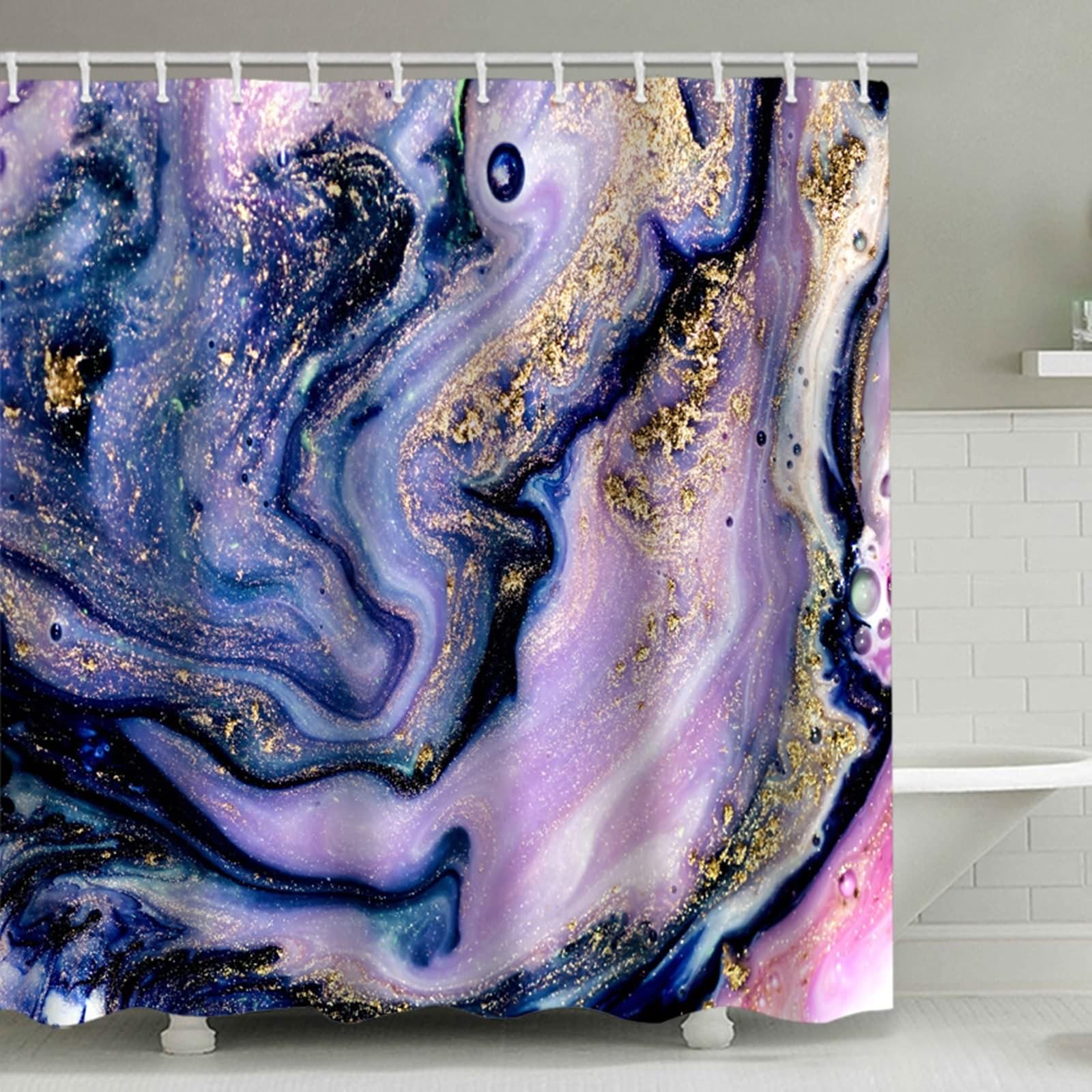 Rideau de douche multicolore KnSam en polyester 200x200cm pour salle de bain moderne
