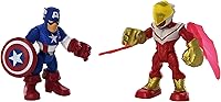 Vista 1 de Playskool Heroes Super Hero Adventures Capitán América y Marvels Falcon Toy