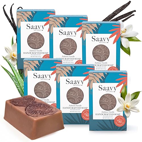 Miniatura 13 de Saavy Naturals Barras de jabón corporal hechas a mano, rosa búlgara, hidratante para mujeres, fórmula vegana orgánica, espuma cremosa sin residuos,