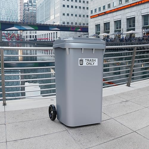 Miniatura 4 de Adhesivo solo para basura, bote de basura, clasificado para interiores y exteriores, resistente, resistente a la intemperie, ultra duradero,