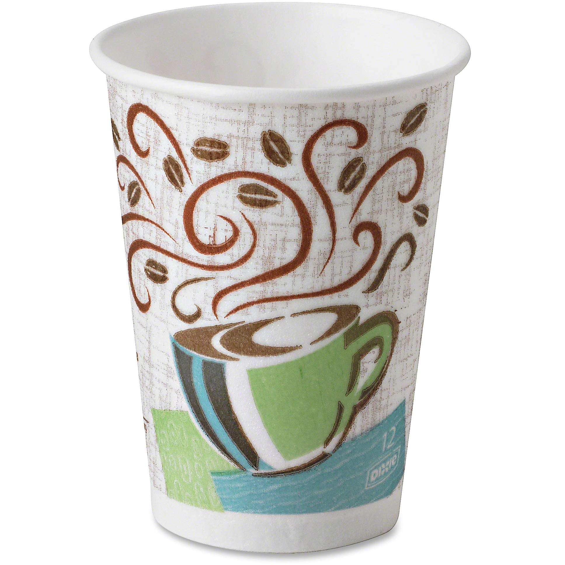 Dixie PerfecTouch 12 oz. Insulated Paper Hot Coffee Cup by GP PRO (Georgia-Pacific), Coffee Haze, ,