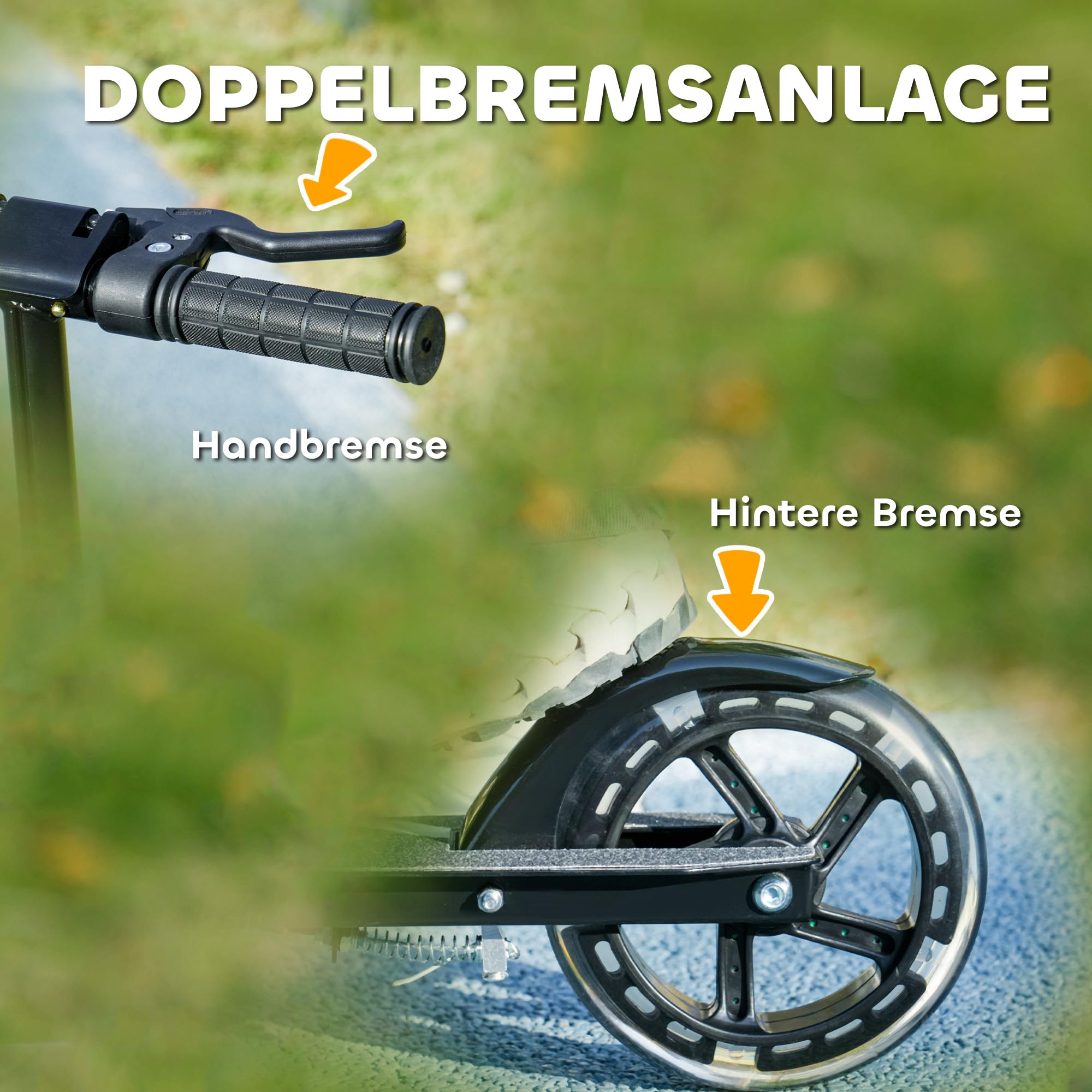 AIYAPLAY Roller Kinder Scooter mit Leuchtenden Rädern, Bremse, klappbarer Kinderroller Höhenverstellbarer Tretroller Kickscooter für Kinder Jugendliche 3-8 Jahre Cityroller bis zu 50 kg