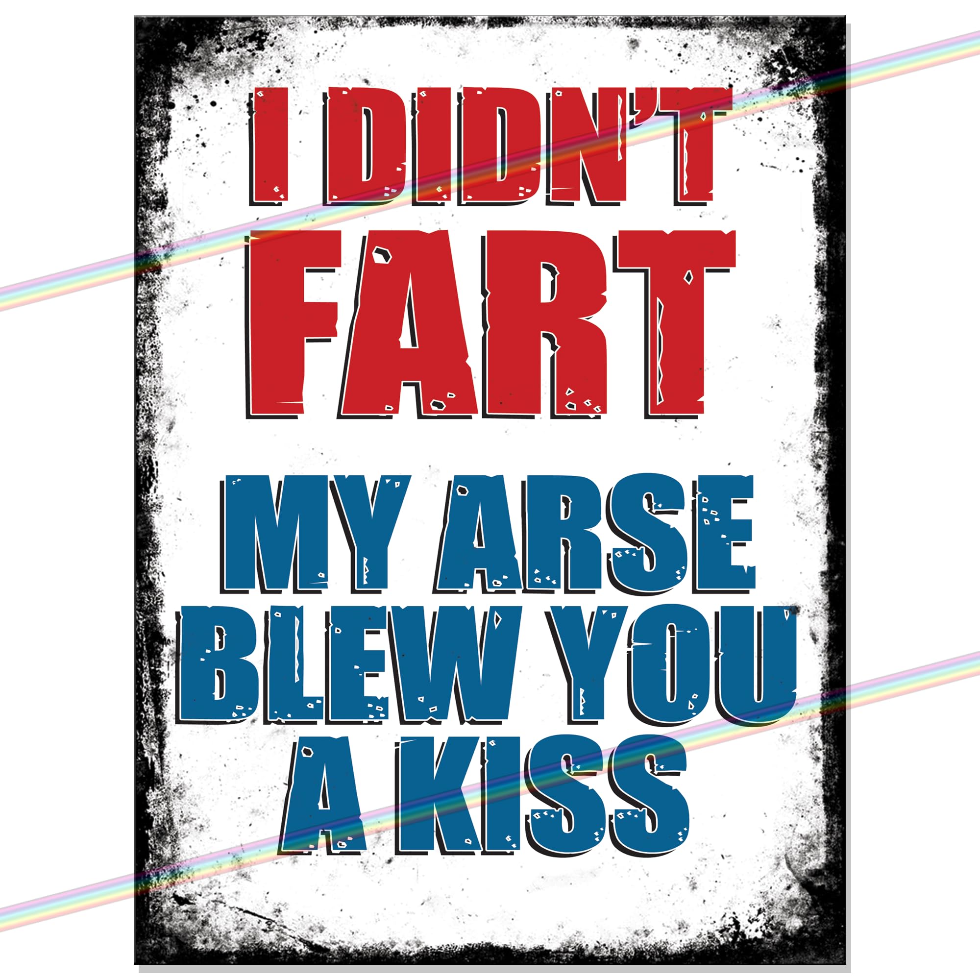 Funny "I Didn't Fart" Vintage Metal Tin Sign | Novelty Man Cave Decor, Kitchen, Garage, Shed | Rude Retro Father's Day Gift, 15x10cm, Made in the UK