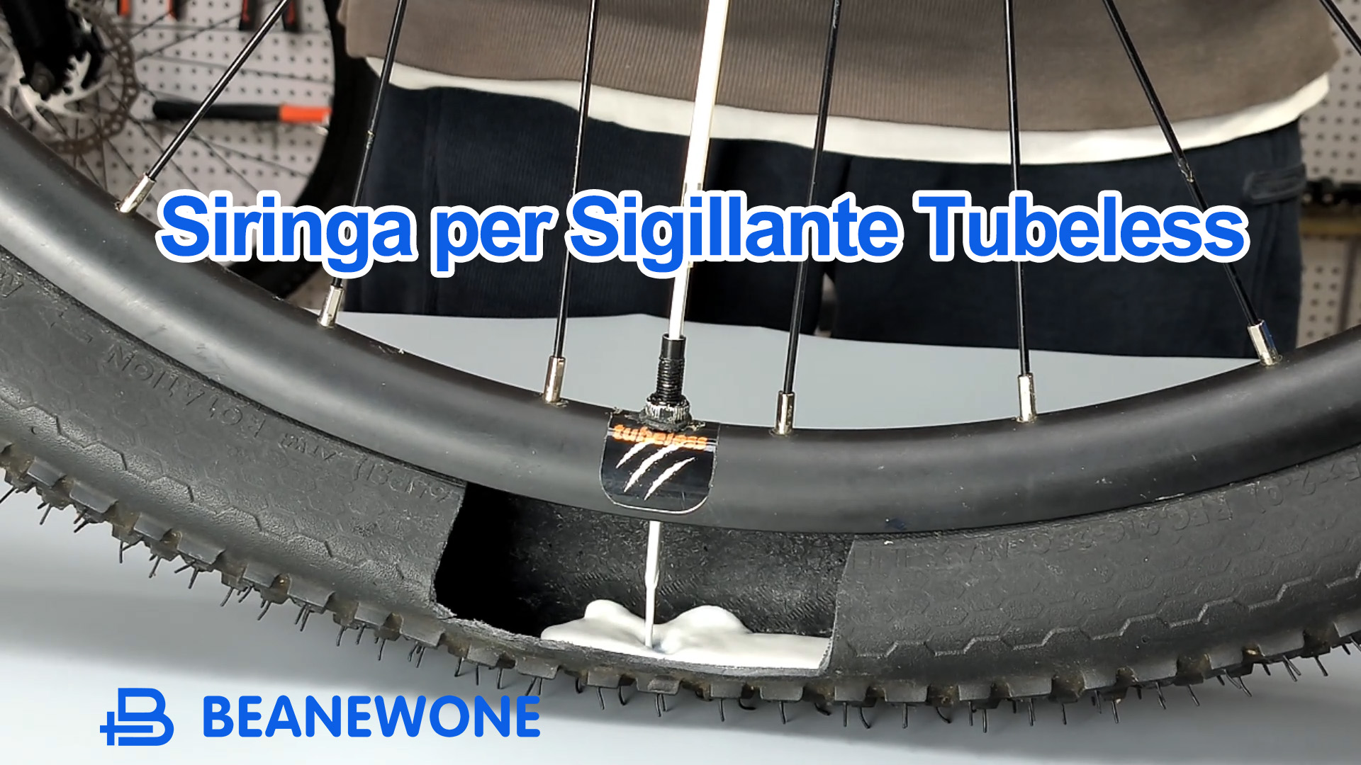 Siringa Per Sigillante Tubeless Bici - 100ml Con Connettore Metallo Per Pneumatici - Foto 9