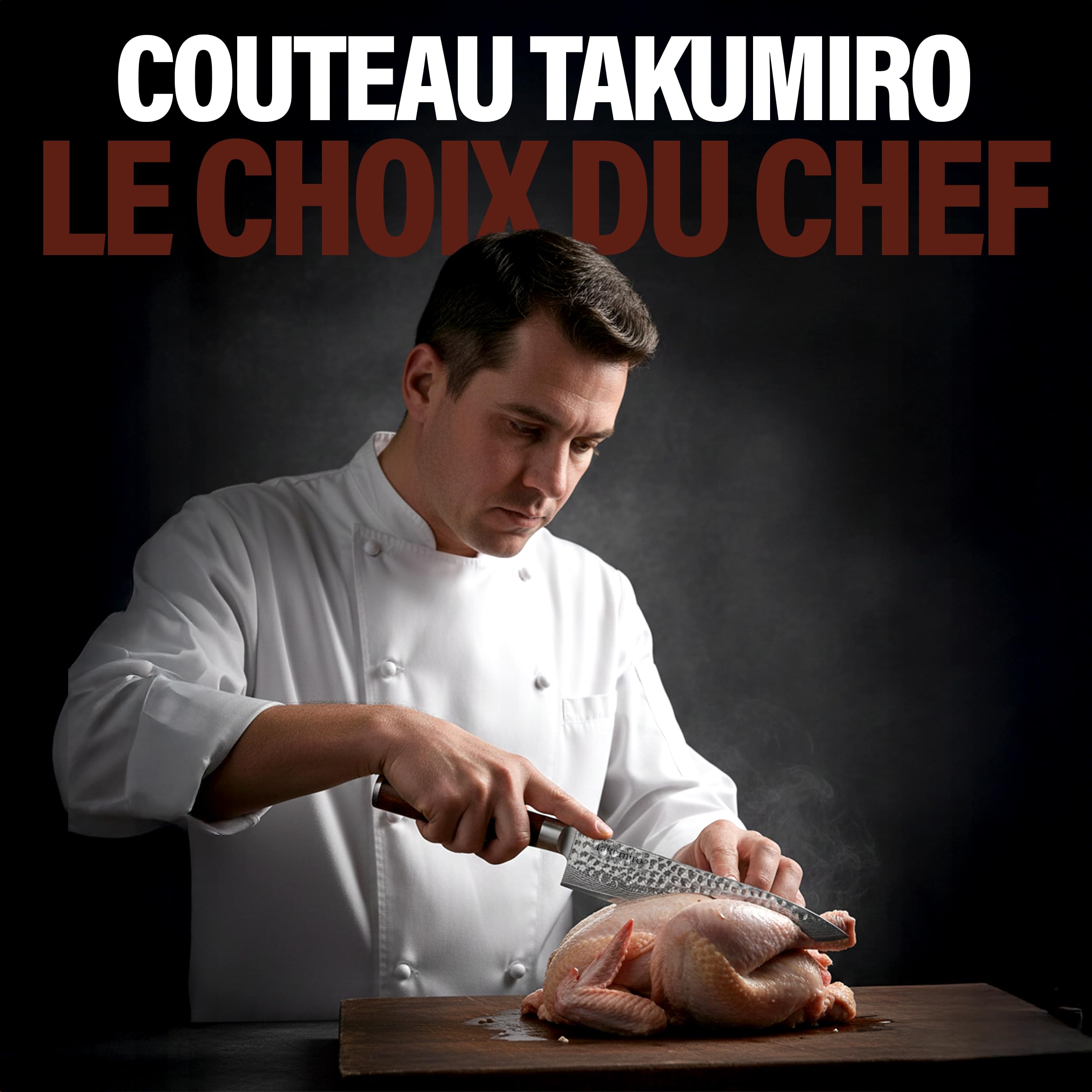 Coltello da chef Coltello da cucina giapponese Gyuto in acciaio Damasco inossidabile a 67 strati | Extremely Sharp Professional Kitchen Knife | Durevole Chef Knife (HRC 62, Legno Padouk)