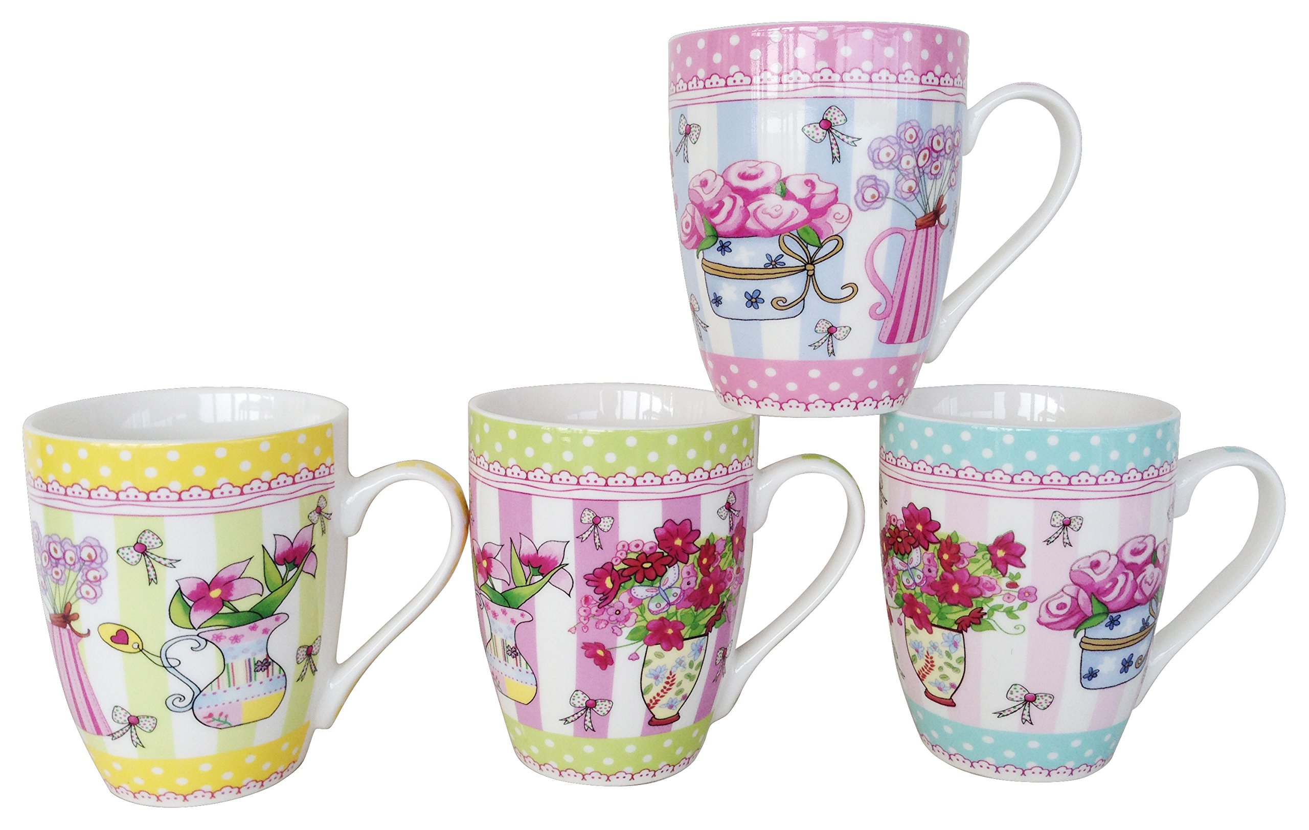 Vasara Lote de 12 Tazas Flores Presentada en Original Estuche Maceta - Detalles Originales para Invitados de Bodas, Regalos Baratos para Comuniones y Cumpleaños Infantiles