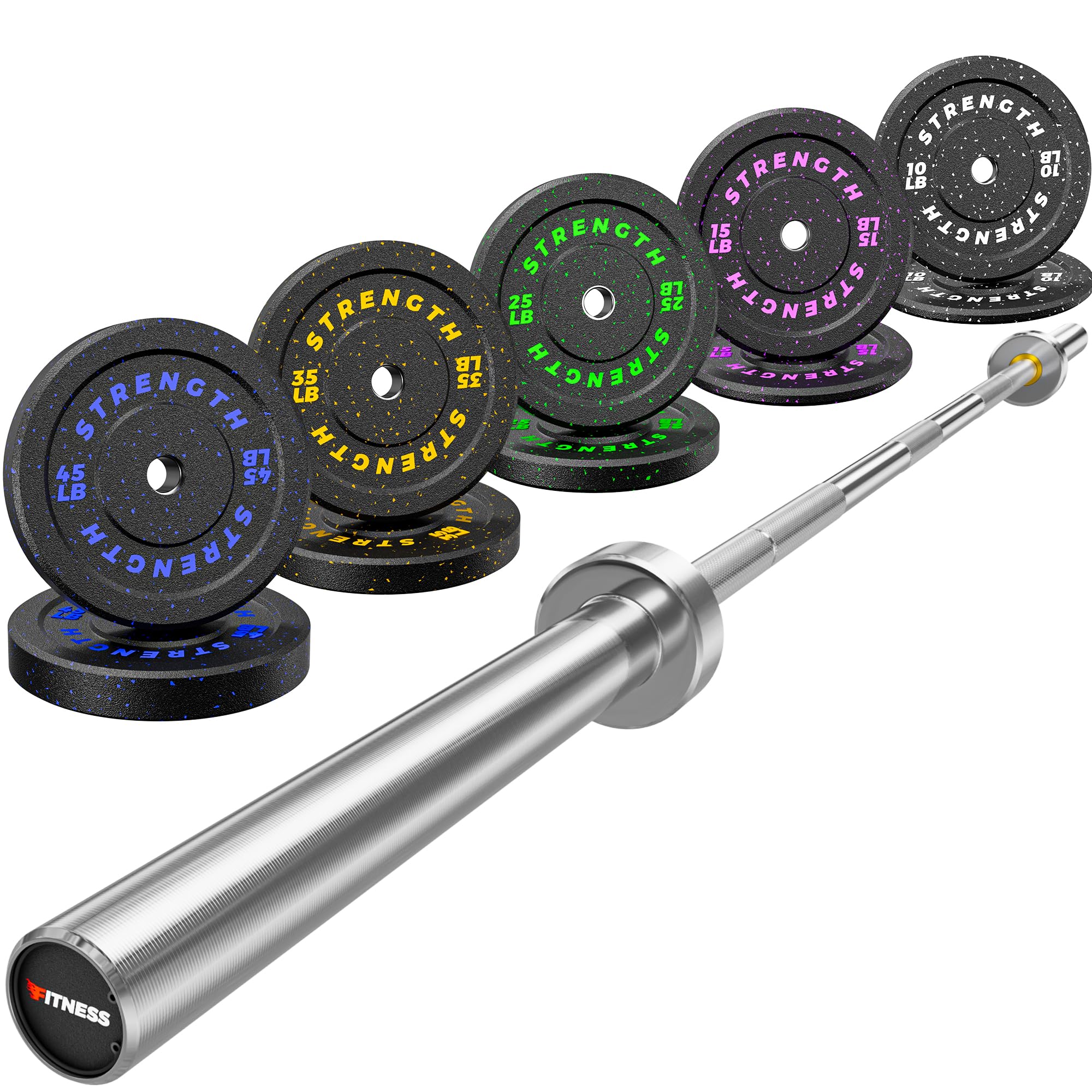 XDDIAS Bumper Plate Set with Bar