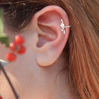 Ear Cuff Earrings for Women,14K Gold Plated/Silver Plated