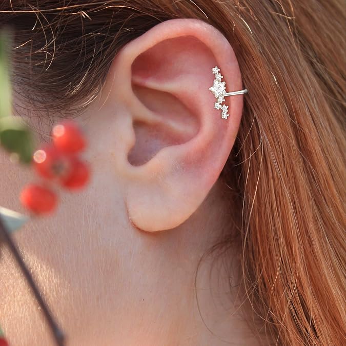 Ear Cuff Earrings for Women,14K Gold Plated/Silver Plated