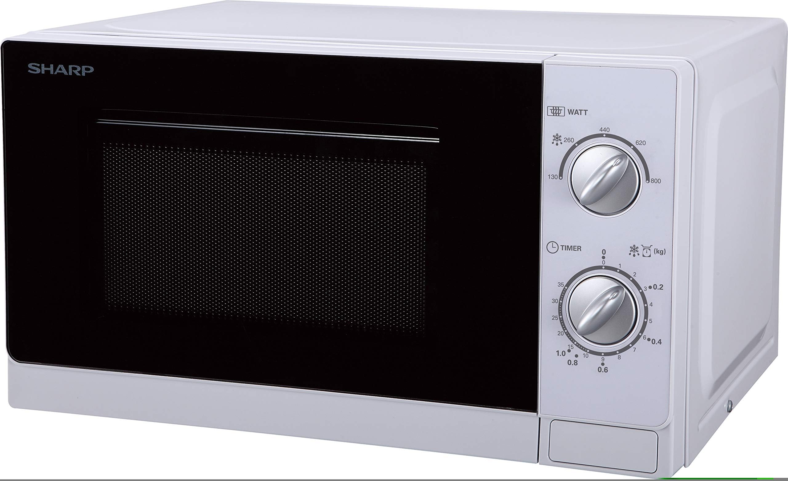 Sharp R20DWM Solo Microwave, 20 Litre capacity, 800W, White