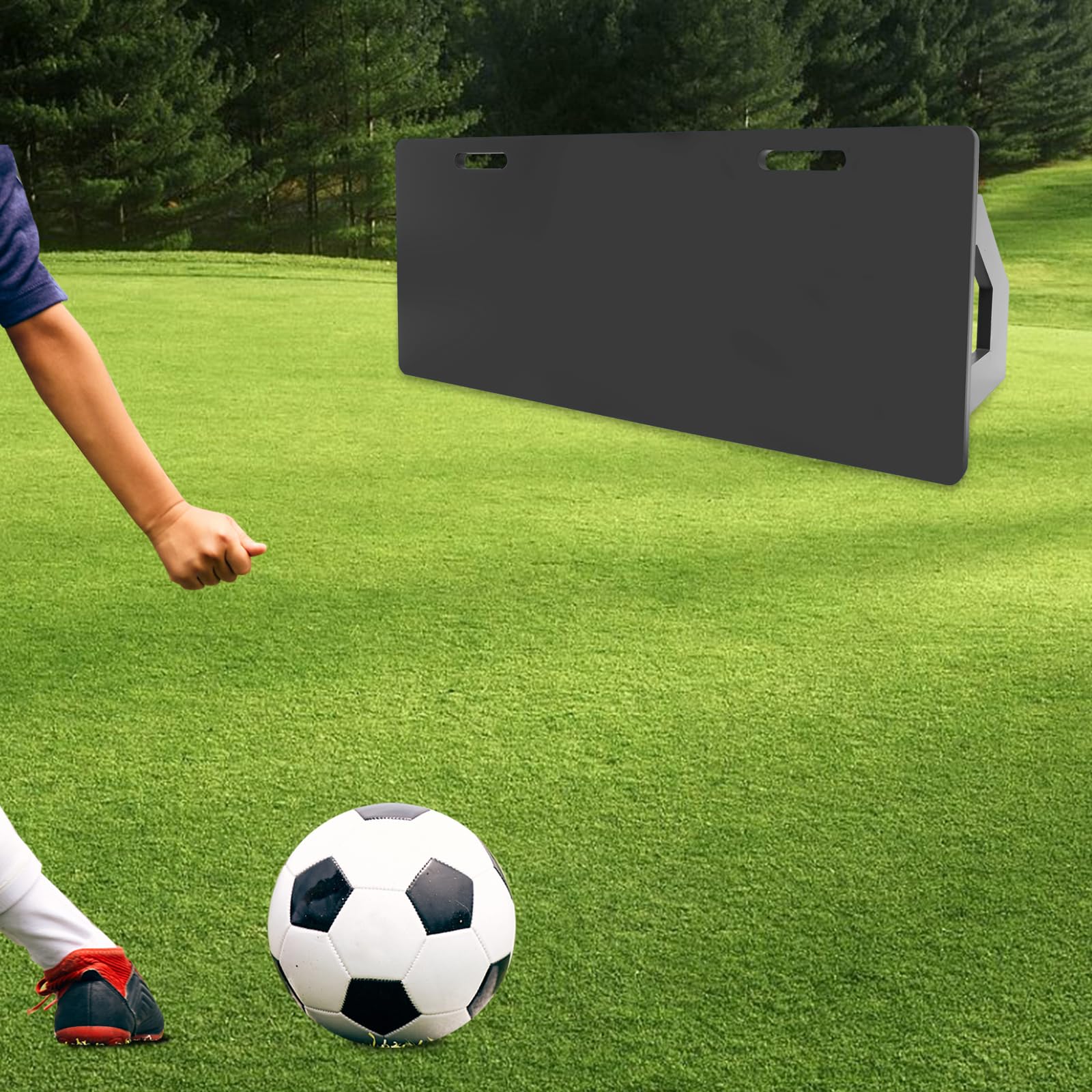 Tabla de rebote de fútbol, tablero de rebote portátil, equipo de rebote de pared de HDPE, tabla de rebote de fútbol para control, ajuste, ejercicios de tiro, 100 x 40 x 40 cm