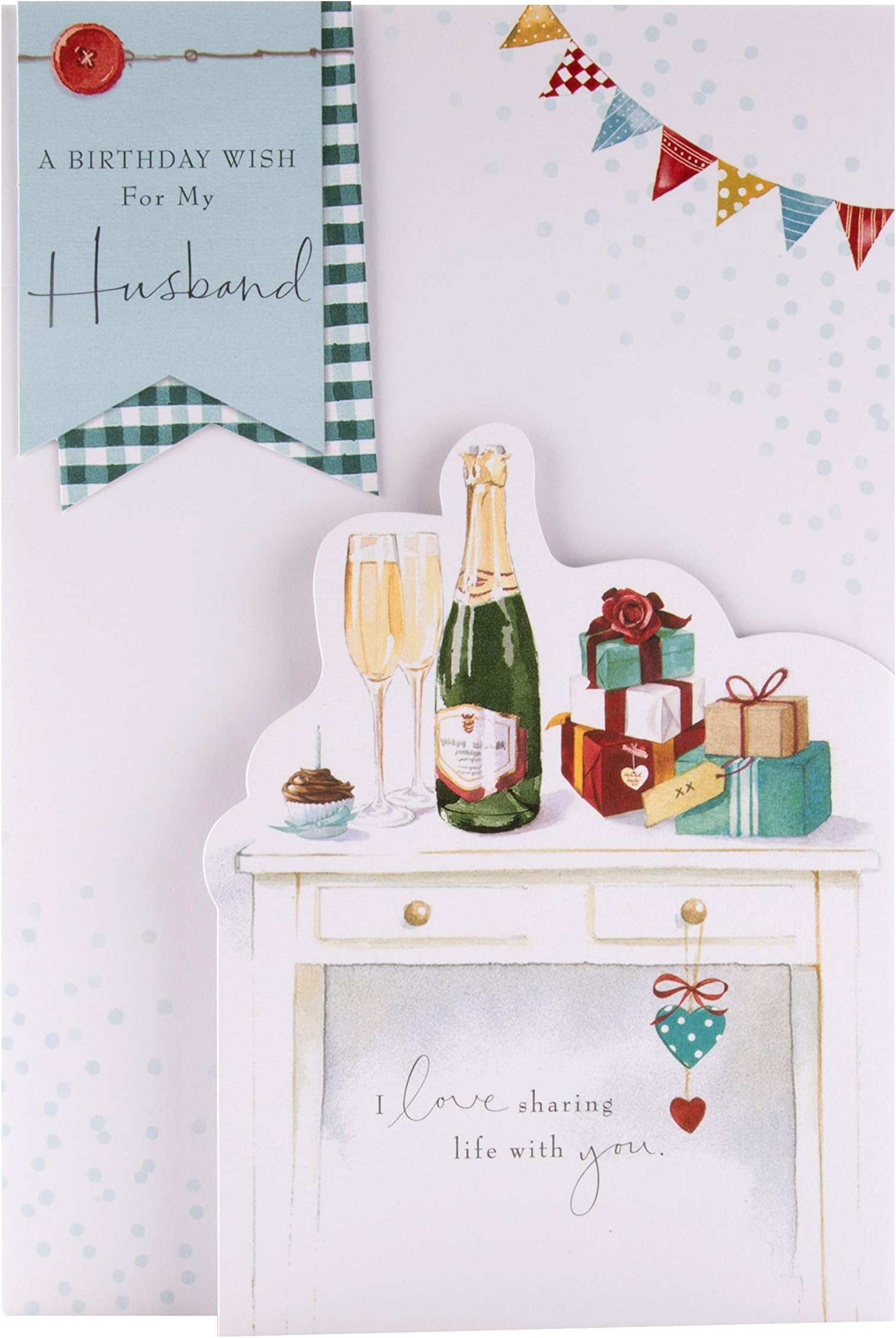 Birthday Card for Husband from Hallmark - Classic 'Lucy Cromwell' Illustrated Design