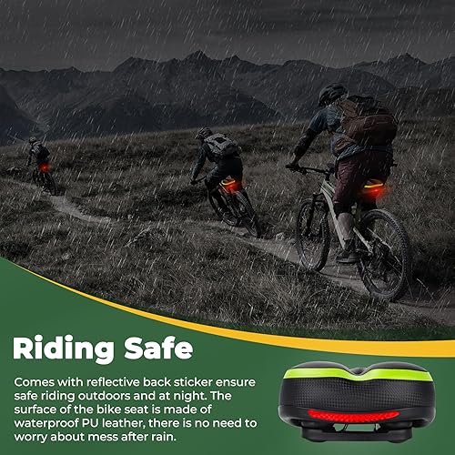 Miniatura 6 de TONBUX Asiento de bicicleta más cómodo reemplazo de asiento de bicicleta con bola de doble absorción de golpes asiento de bicicleta ancho de espuma