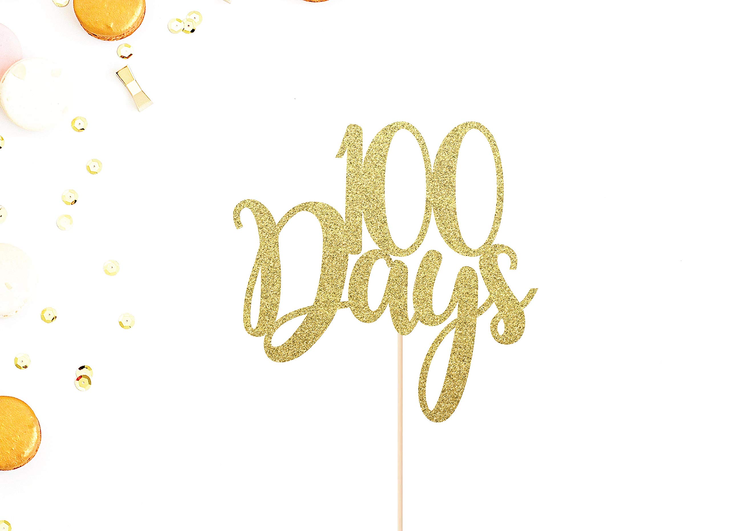 100 Days Cake Topper | Happy 100 Days | Baby's 100 Days | Birthday Cake Topper | Korean Birthday Tradition Cake Topper | Glitter Cake Topper