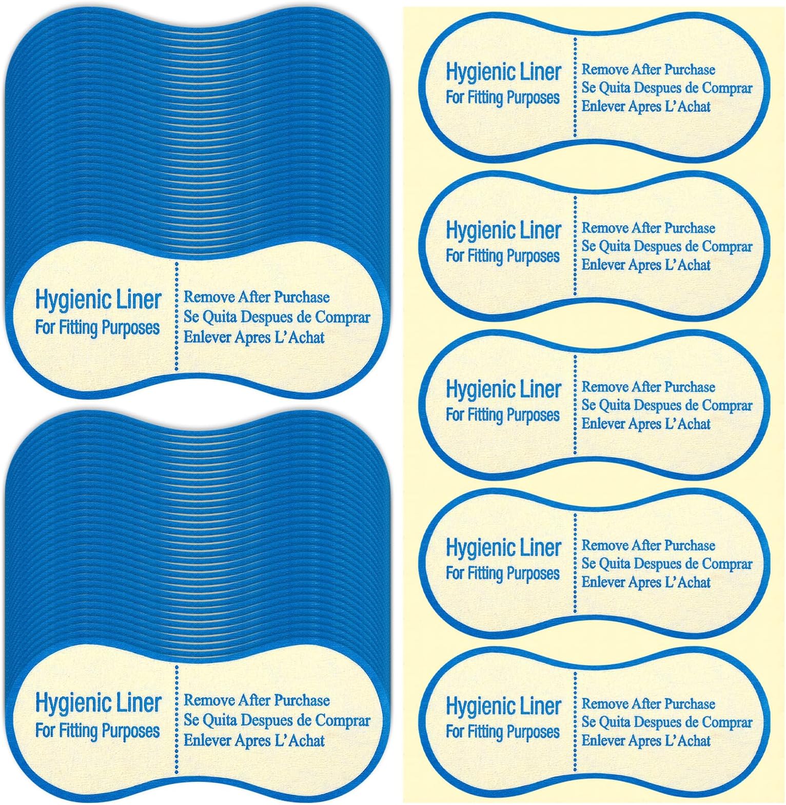 Dunzoom 500 Pcs Adhesive Protective Hygiene Try on Sticker Hygiene Strip Bulk for Swimwear Underwear Panty Liners Bikini
